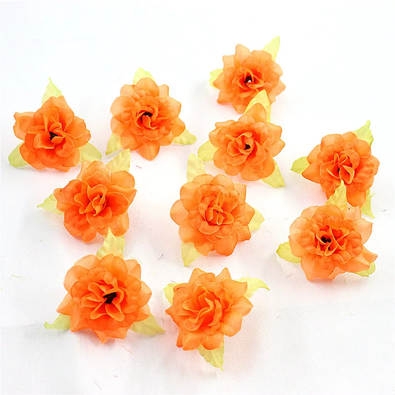Silk Flower Handmade Small Rose Flower Head Flower Hairpin Wreath - Image 10