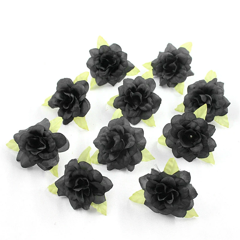 Silk Flower Handmade Small Rose Flower Head Flower Hairpin Wreath - Image 11