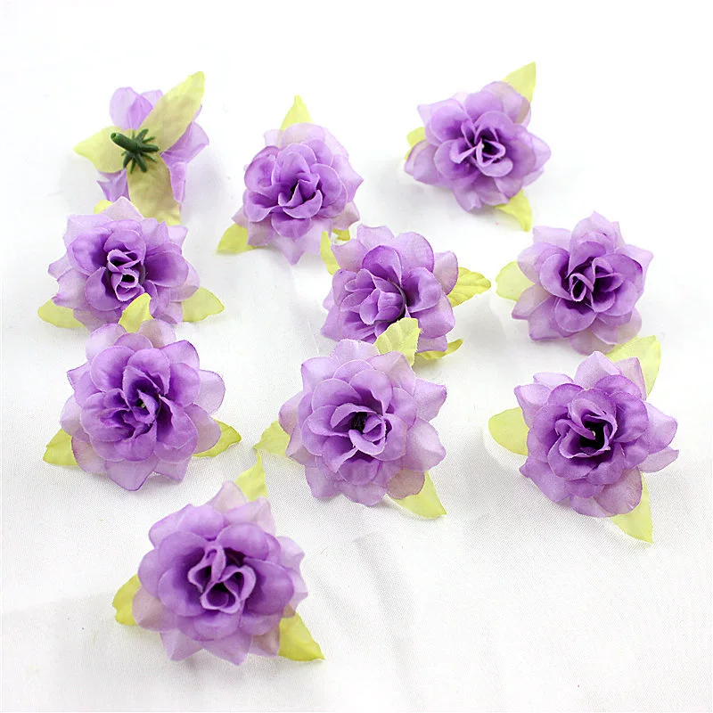 Silk Flower Handmade Small Rose Flower Head Flower Hairpin Wreath - Image 12