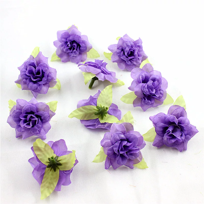 Silk Flower Handmade Small Rose Flower Head Flower Hairpin Wreath - Image 13