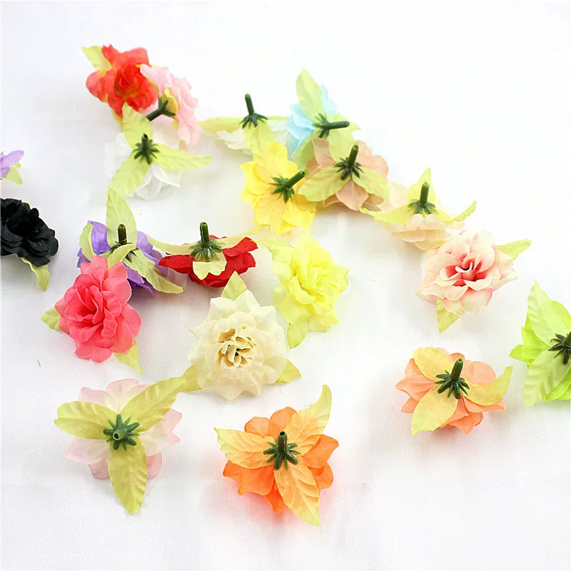 Silk Flower Handmade Small Rose Flower Head Flower Hairpin Wreath - Image 2
