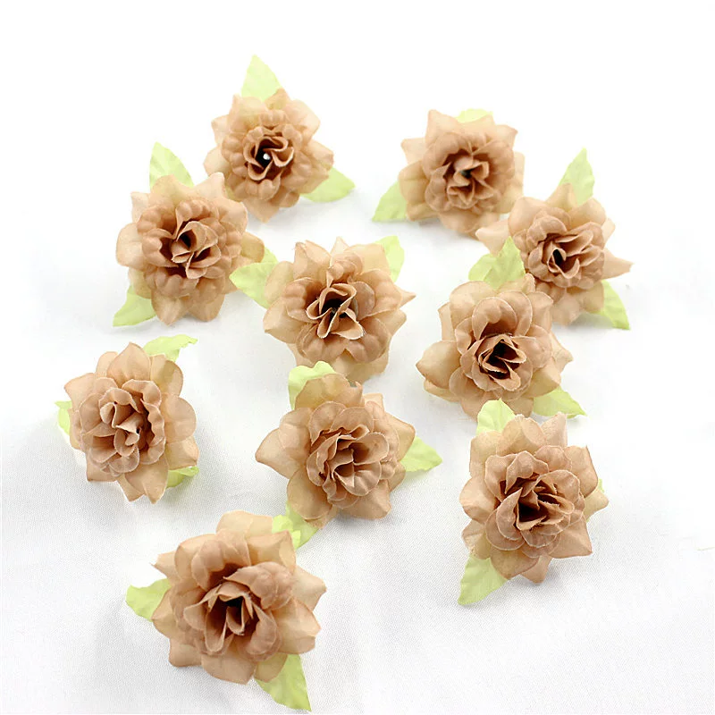 Silk Flower Handmade Small Rose Flower Head Flower Hairpin Wreath - Image 22