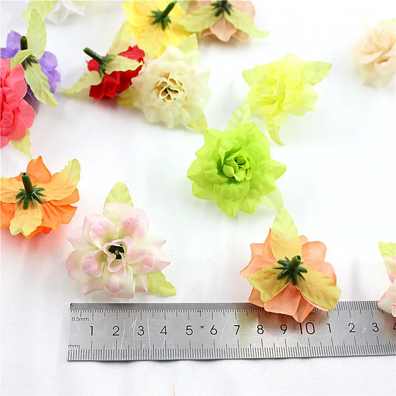 Silk Flower Handmade Small Rose Flower Head Flower Hairpin Wreath - Image 3