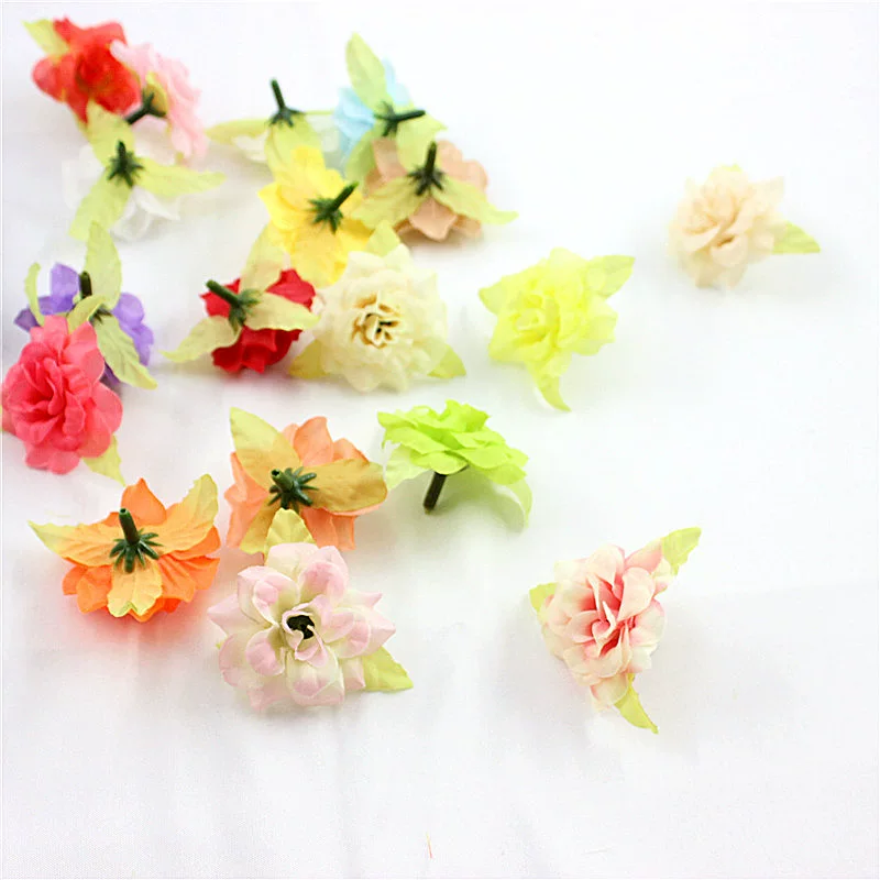 Silk Flower Handmade Small Rose Flower Head Flower Hairpin Wreath - Image 4