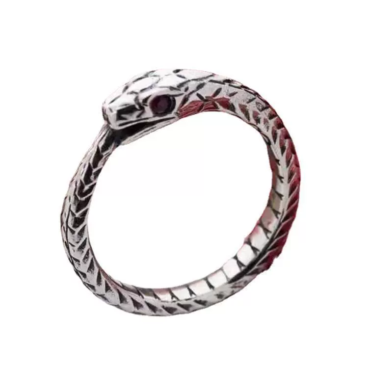 Silver Snake Scale Ring Jewelry With Animal Zodiac Pattern And Electroplating Process - Image 5