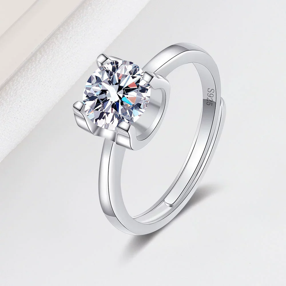 Silver Ushaped Cow Head Ring For Ladies With Geometric Pattern And Electroplating Treatment