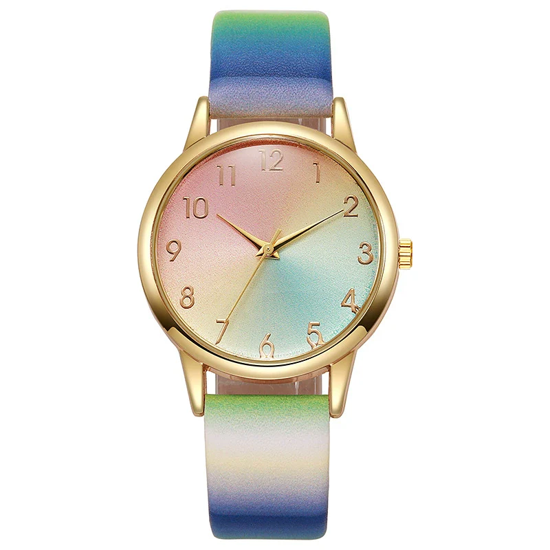 Simple Fashion Unisex Neutral Quartz Belt Watch Alloy Case Imitation Leather Strap Round Dial - Image 5