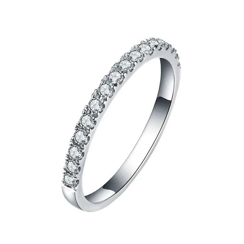 Simple Geometric 925 Silver Moissanite Women's Tail Ring With Fine Polishing And Diamond Treatment - Image 4