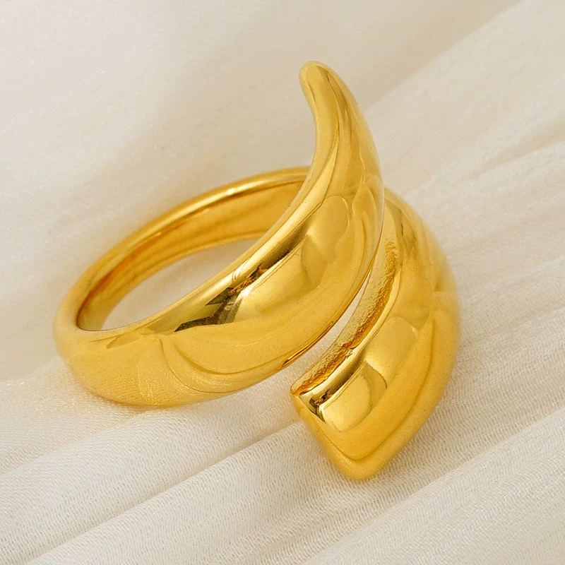 Simple Geometric 316L Stainless Steel Ring With Electroplating - Image 3
