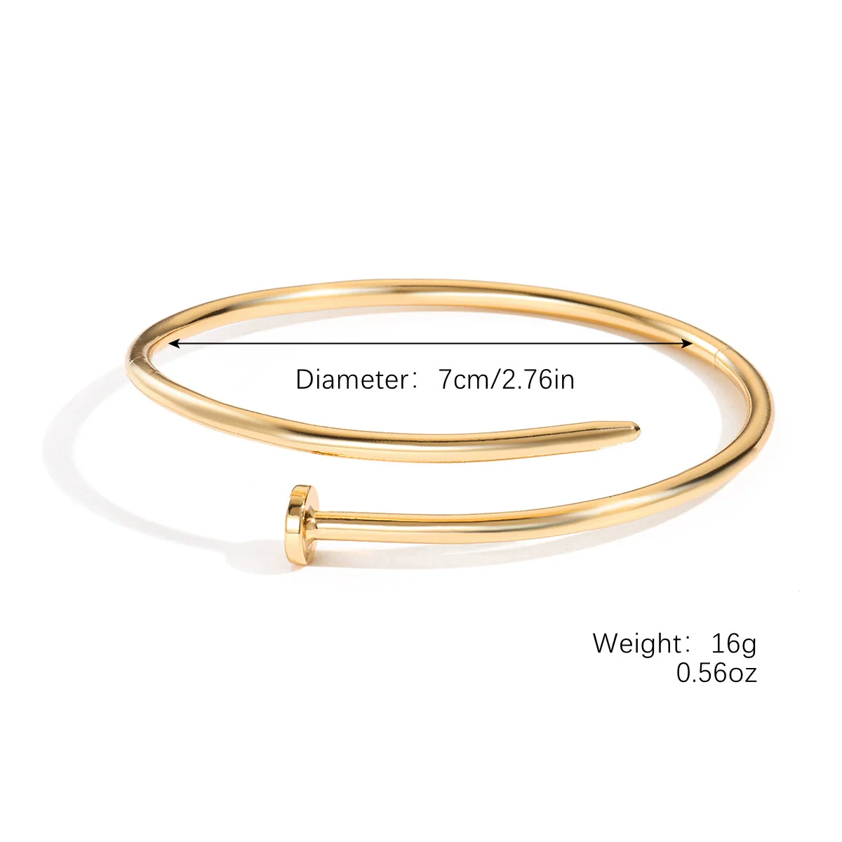 Simple Metal Bracelet With Electroplating Treatment - Image 4