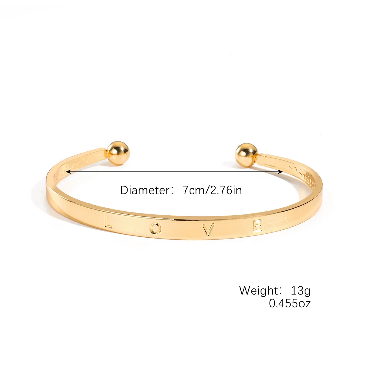 Simple Metal Bracelet With Electroplating Treatment - Image 6