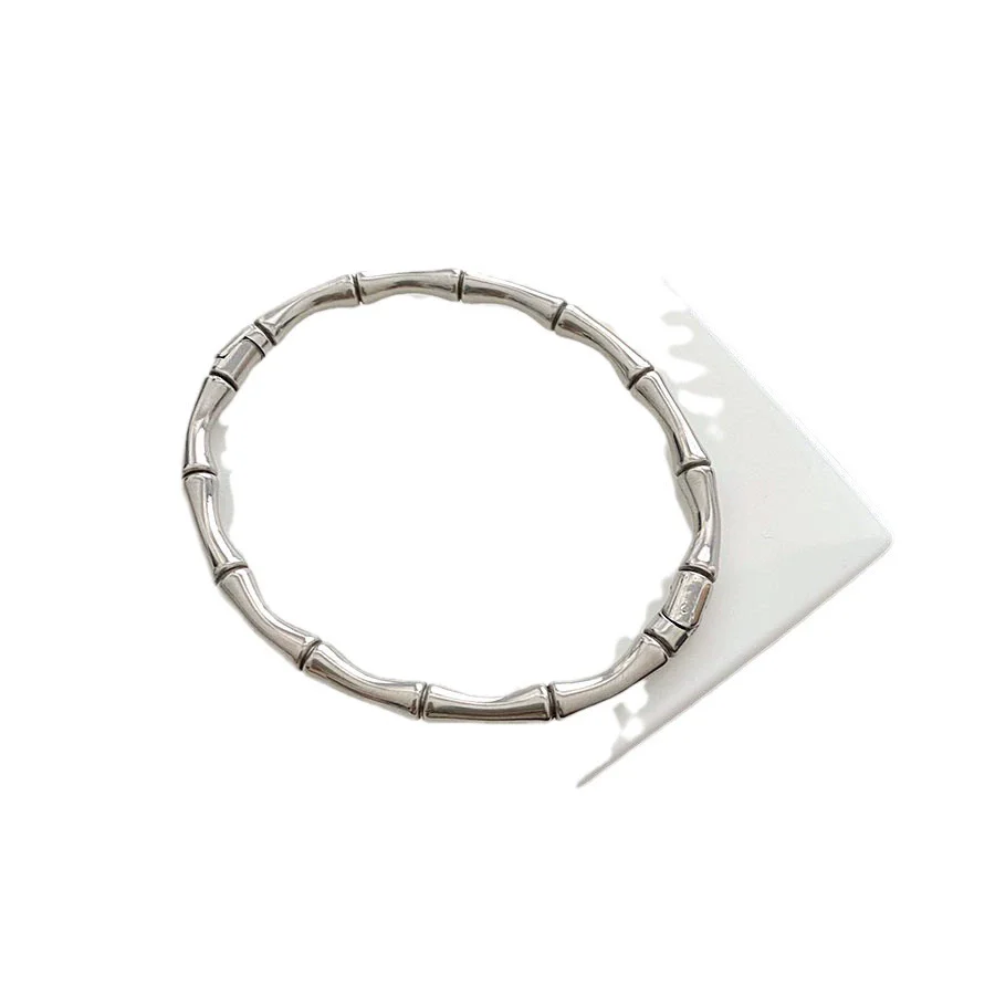 Simple Retro Bamboo Buckle Bracelet Titanium Steel Electroplated Women's - Image 5