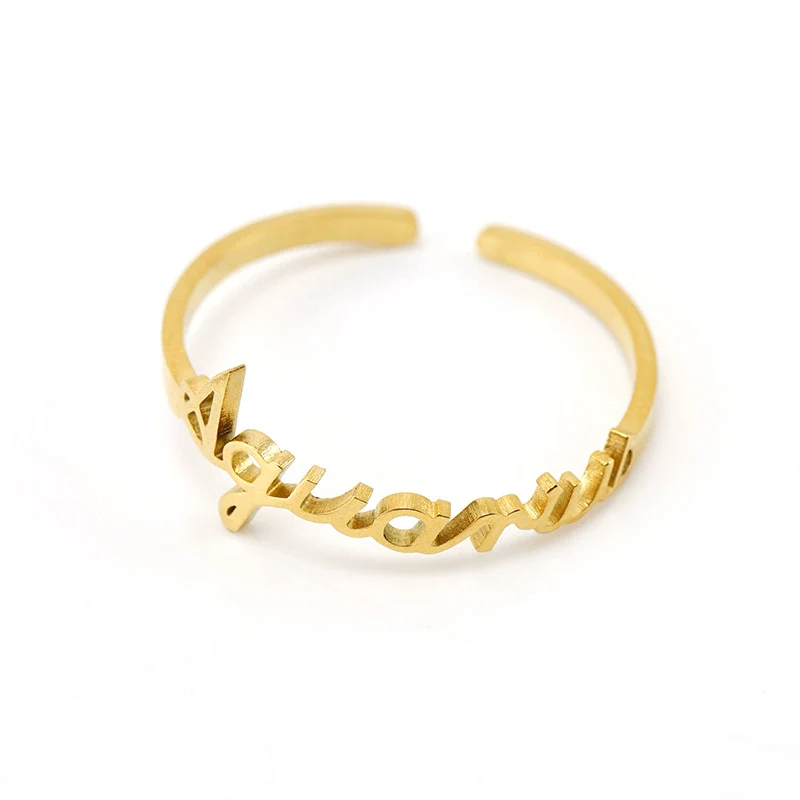 Simple 316L Stainless Steel Constellation Ring Jewelry Electroplated For Women - Image 15