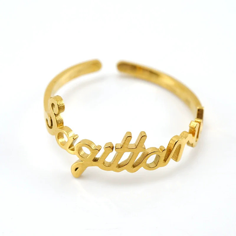 Simple 316L Stainless Steel Constellation Ring Jewelry Electroplated For Women - Image 4