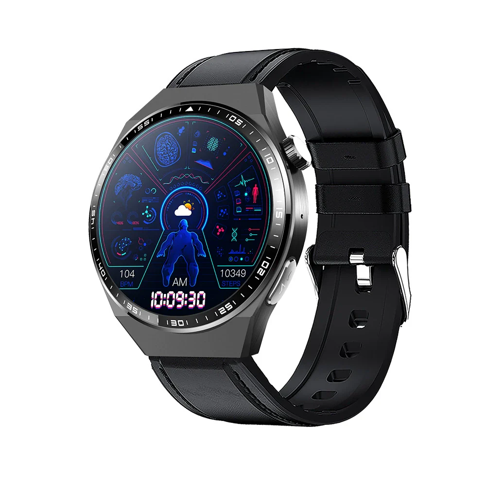Smart Watch Alloy And Silicone Material Multifunctional Sports Round Dial Daily Waterproof - Image 3