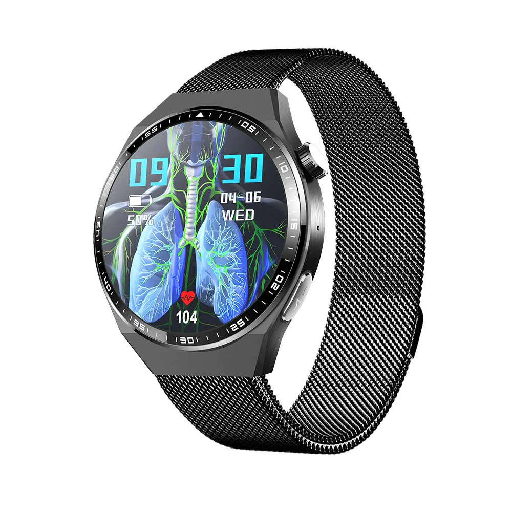 Smart Watch Alloy And Silicone Material Multifunctional Sports Round Dial Daily Waterproof - Image 6