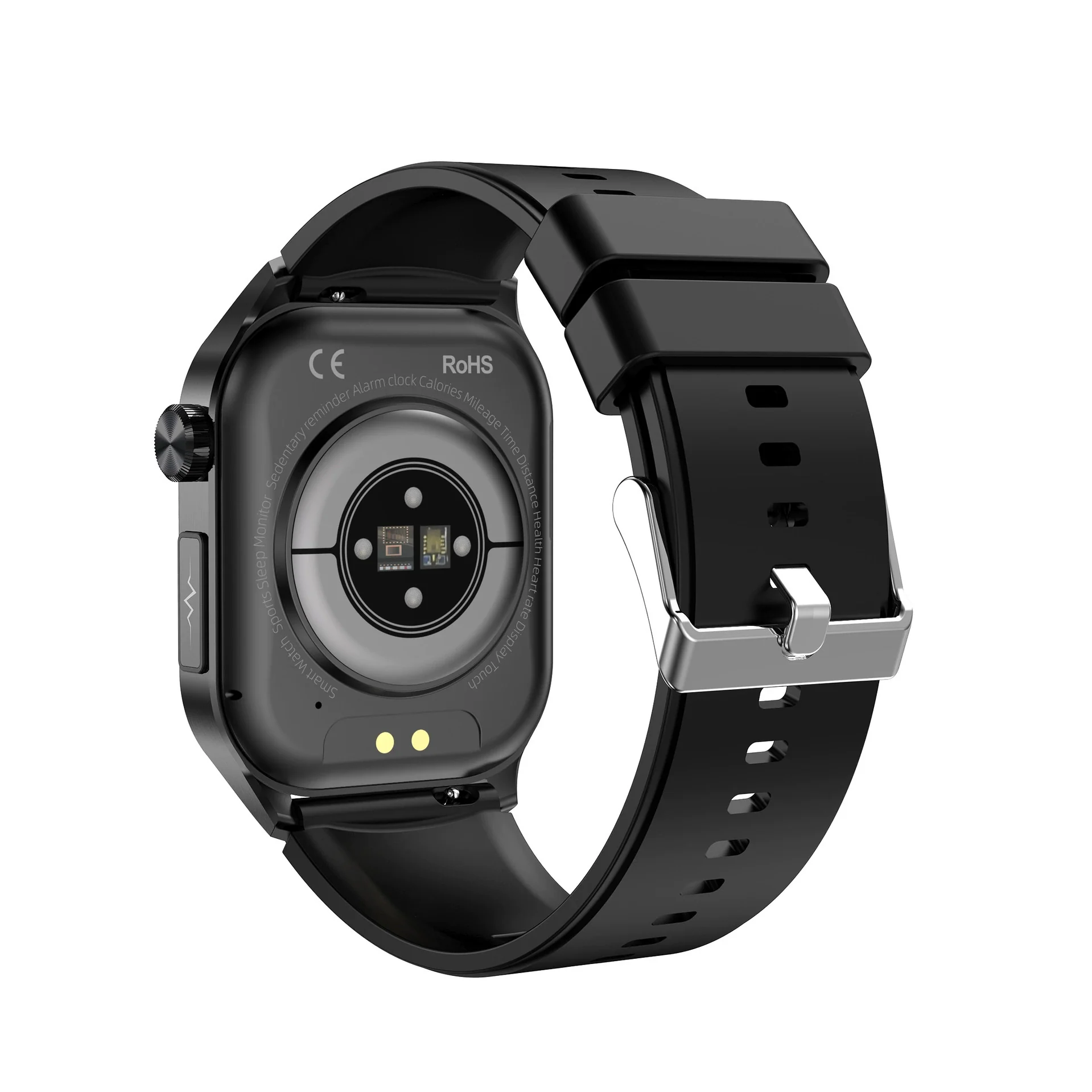 Smart Watch Bluetooth Call Monitoring Amoled Screen Silicone Strap Square Dial - Image 3