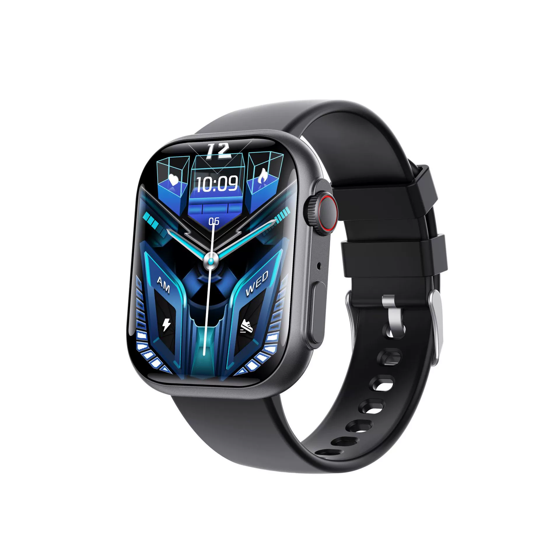 Smart Watch Health Monitoring Sports Watch With Environmental Silicone Strap Square Dial And Magnetic Attraction Charging - Image 4