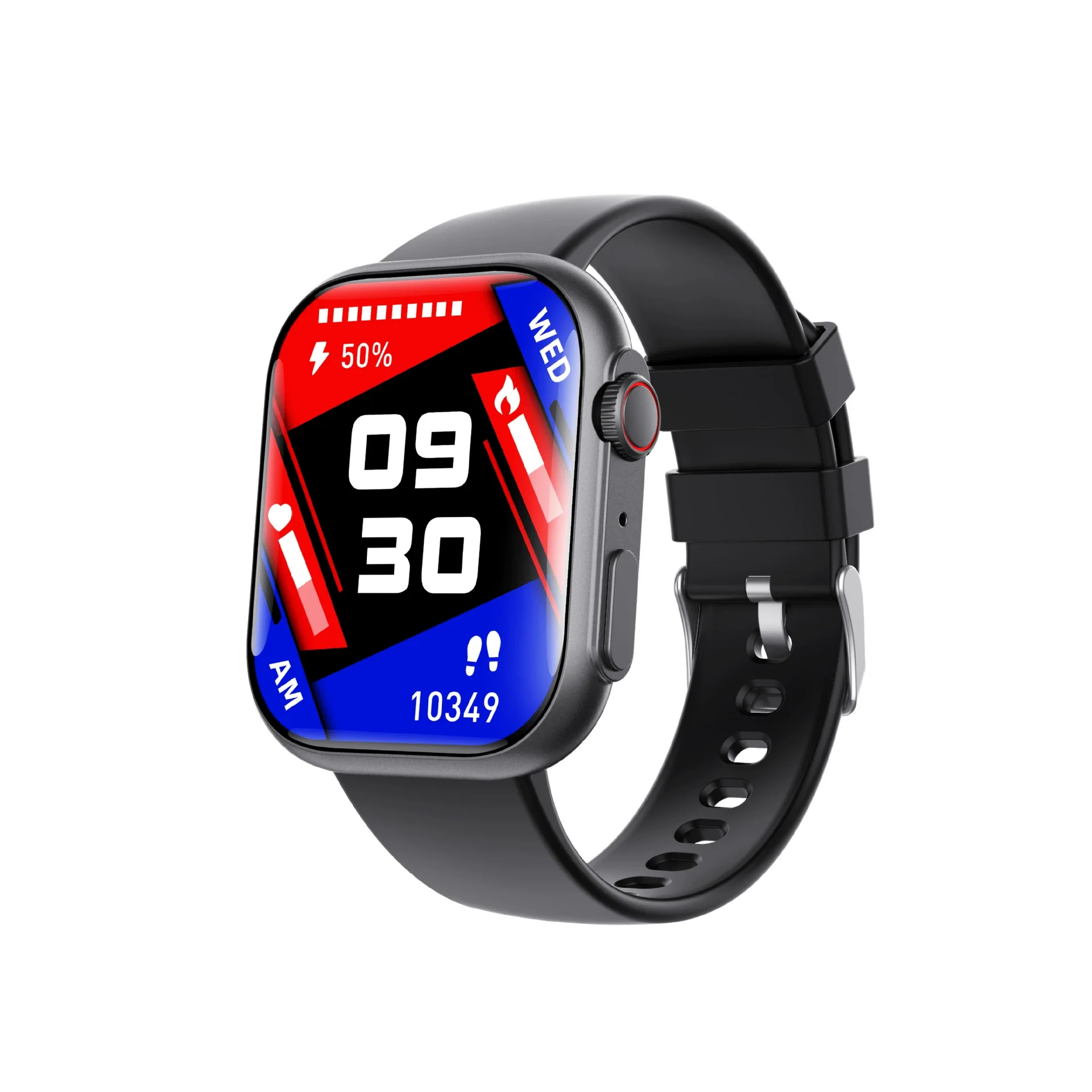 Smart Watch Health Monitoring Sports Watch With Environmental Silicone Strap Square Dial And Magnetic Attraction Charging - Image 5