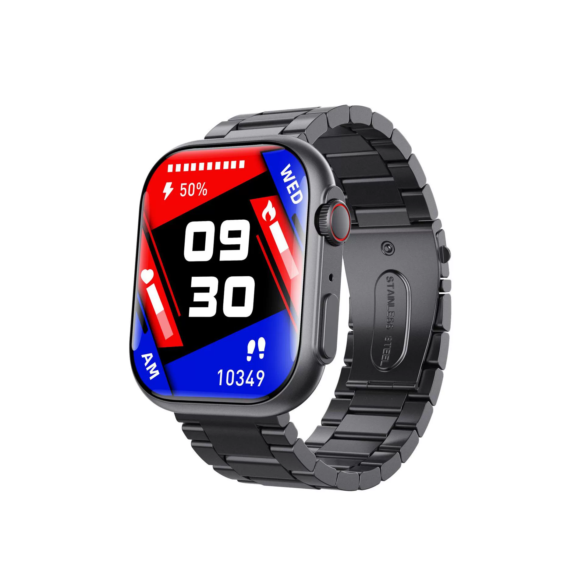 Smart Watch Health Monitoring Sports Watch With Environmental Silicone Strap Square Dial And Magnetic Attraction Charging - Image 9
