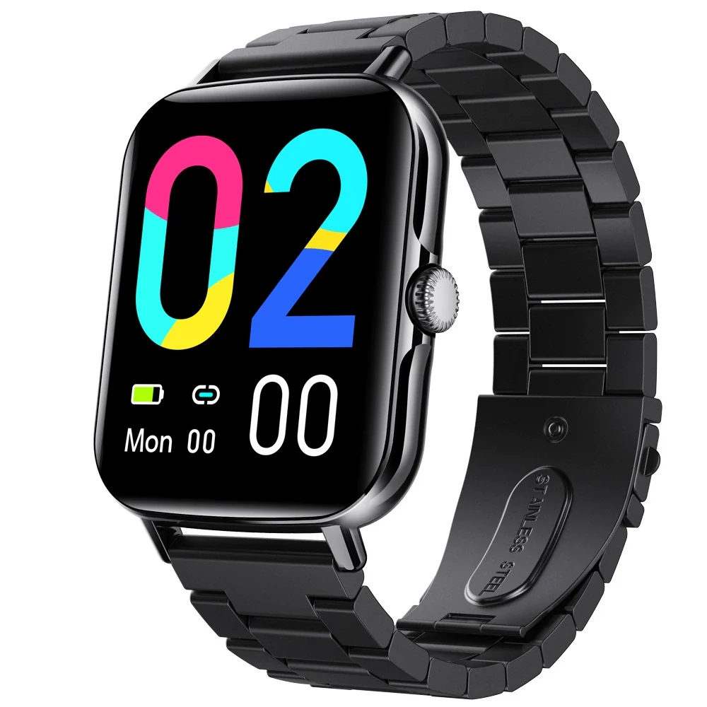 Smart Watch Silicone Wrist Strap Sporty Style Square Dial Blood Oxygen Test Multiexercise Modes Noninvasive Blood Sugar Siri Voice Dialing Touch Operation Compatible With Ios - Image 10