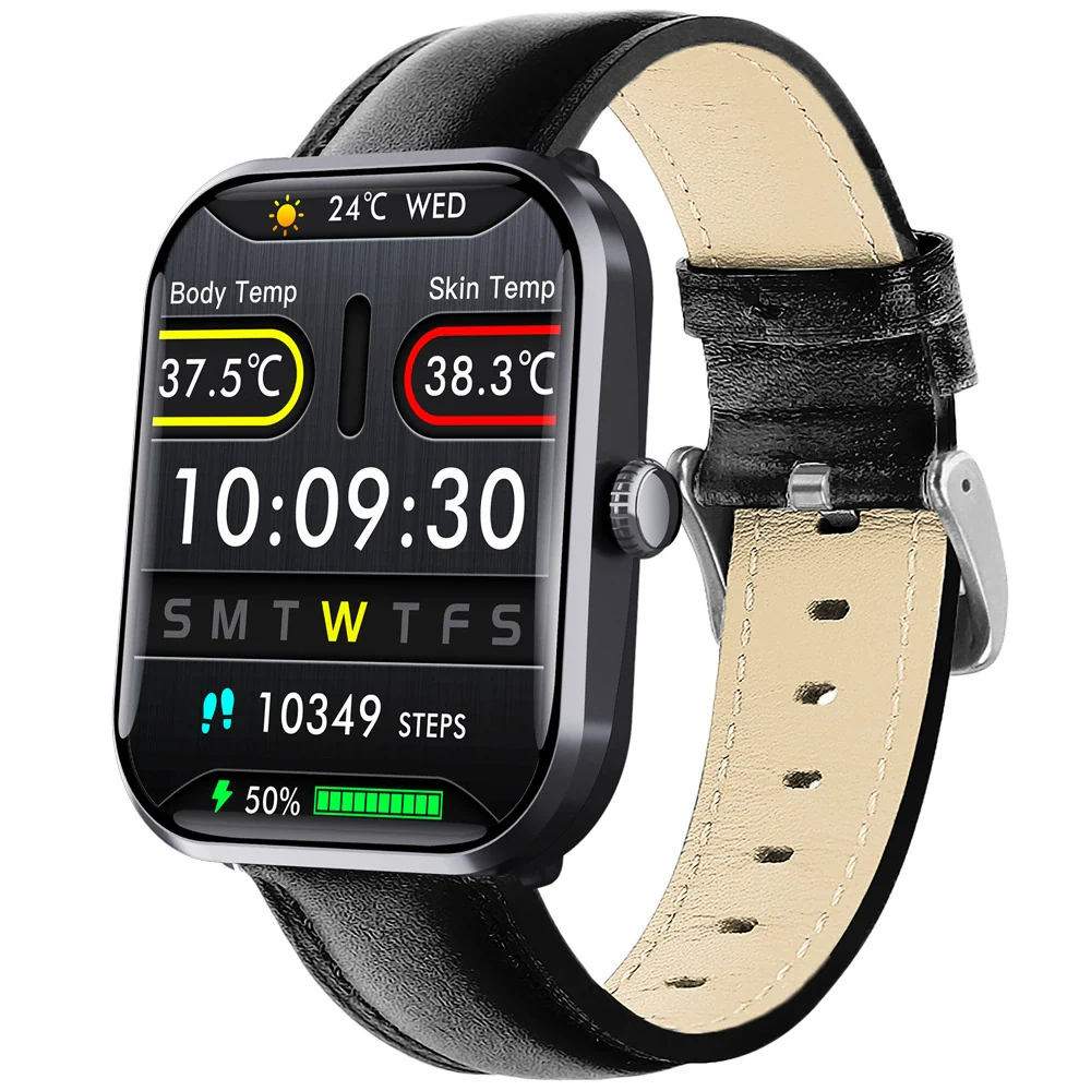 Smart Watch Silicone Wristband Square Dial Bluetooth Blood Oxygen Detection Heart Rate Blood Pressure - Image 3