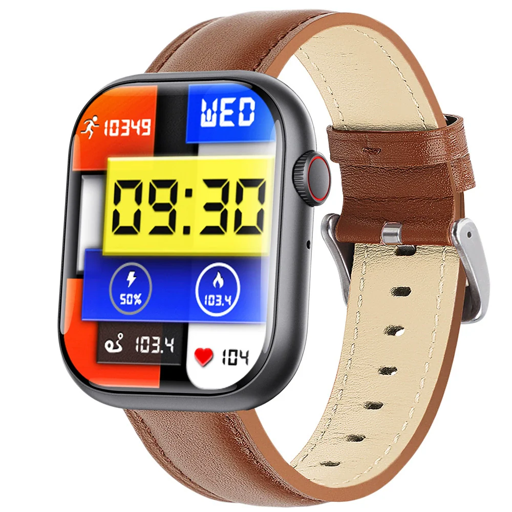 Smart Watch Square Dial Sporty Strap Silicone Wrist Strap Bluetooth Communication Blood Sugar Monitoring Breathing Training Calorie Step Counting Sos Fall For Help Oxygen Test - Image 9