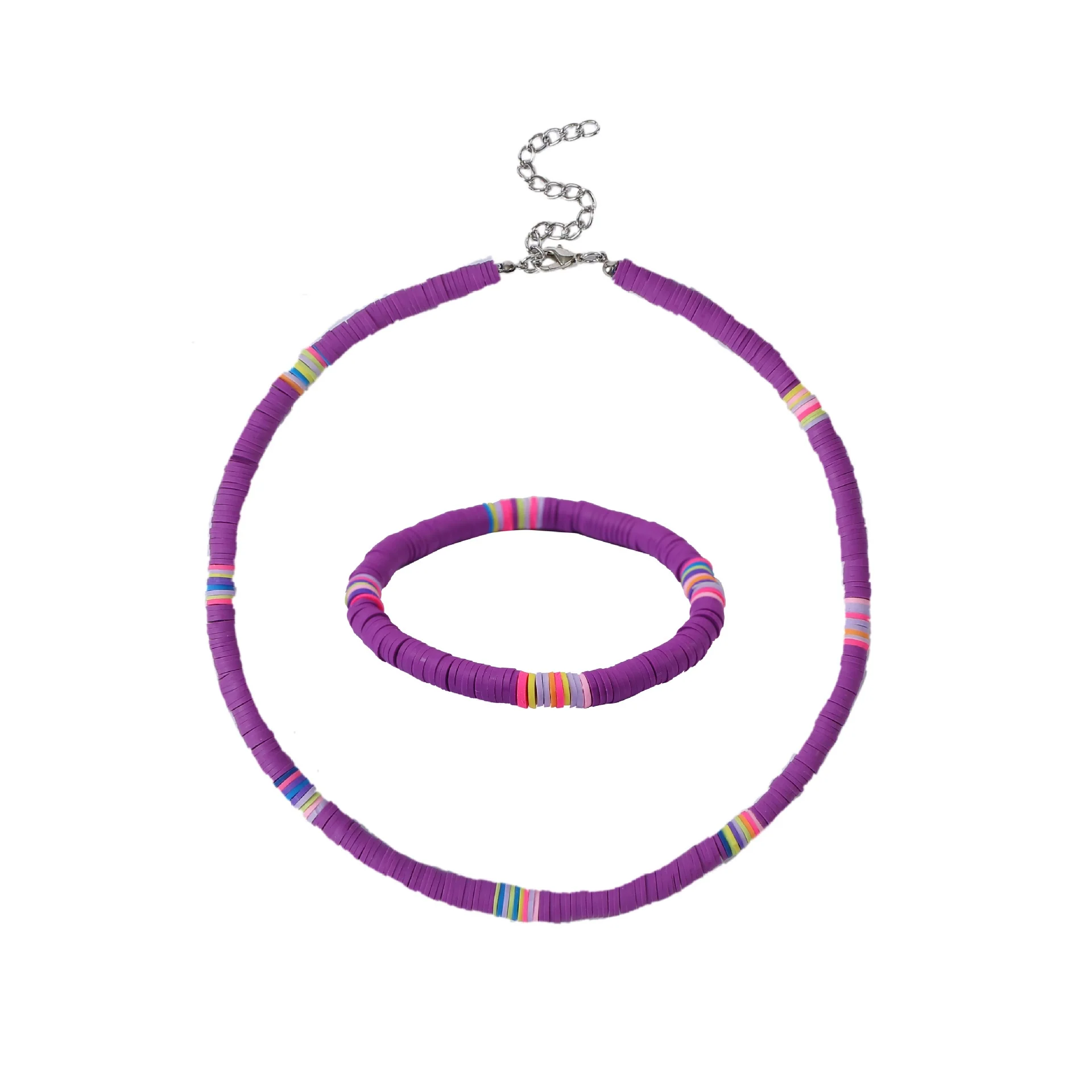 Soft Pottery Round Necklace For Women Handwoven Geometric Style - Image 24