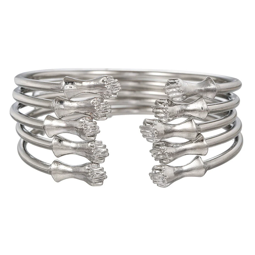 Spherical Cuff Bracelet Iron Geometric Electroplating Hiphop Fashion Retro Stacking Unisex - Image 8