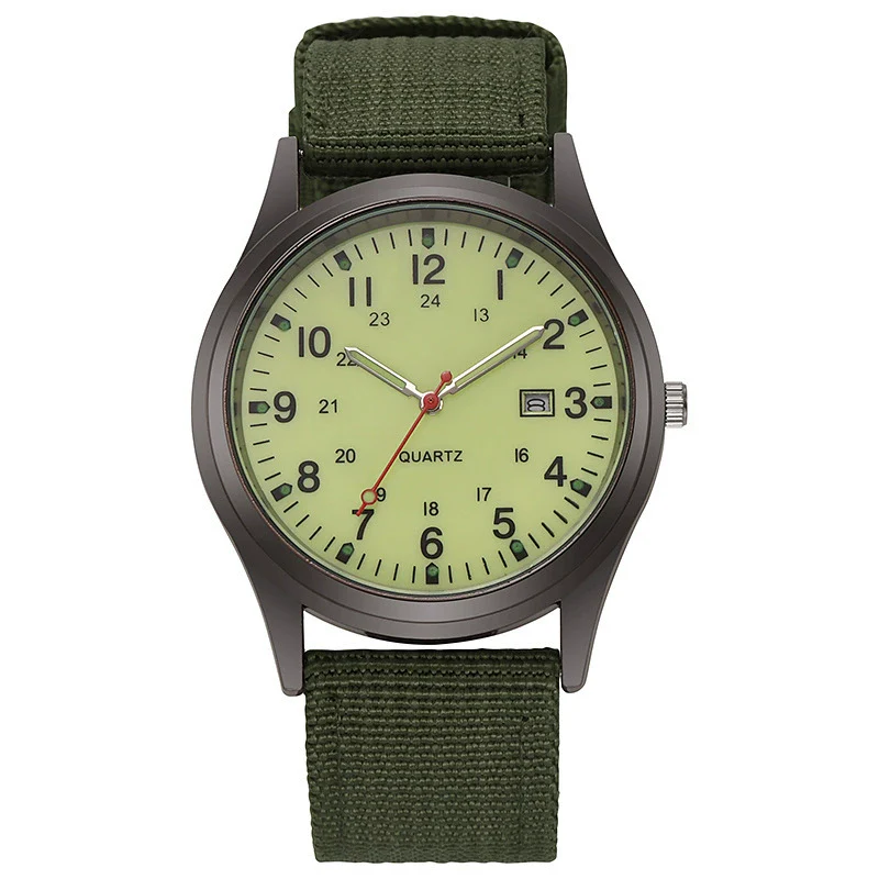 Sport Men's Alloy Case Canvas Strap Round Dial Quartz Watch - Image 5