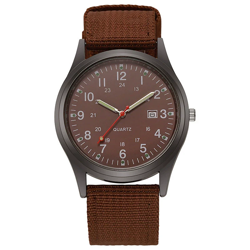 Sport Men's Alloy Case Canvas Strap Round Dial Quartz Watch - Image 7