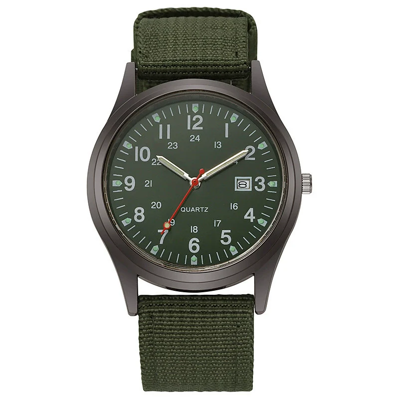 Sport Men's Alloy Case Canvas Strap Round Dial Quartz Watch - Image 8