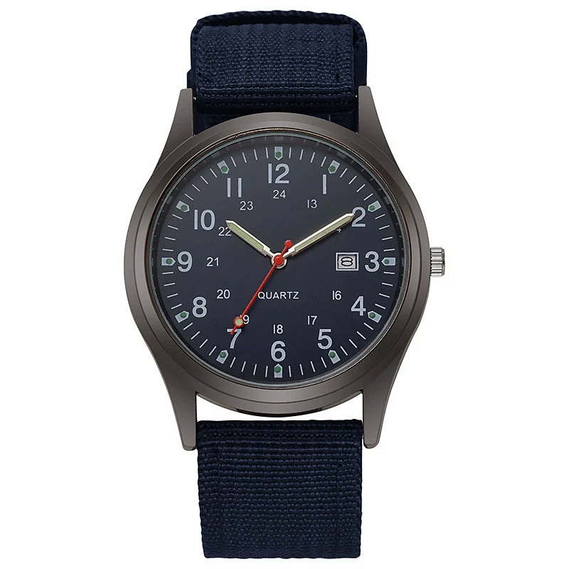 Sport Men's Alloy Case Canvas Strap Round Dial Quartz Watch - Image 9