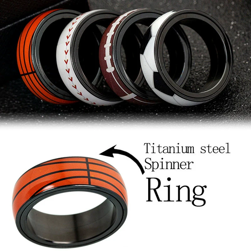Sporting Goods Jewelry Titanium Steel Ring Geometric Epoxy Unisex
