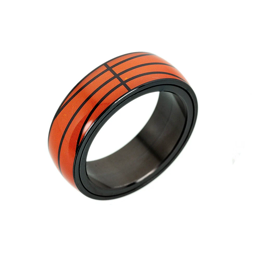 Sporting Goods Jewelry Titanium Steel Ring Geometric Epoxy Unisex - Image 5