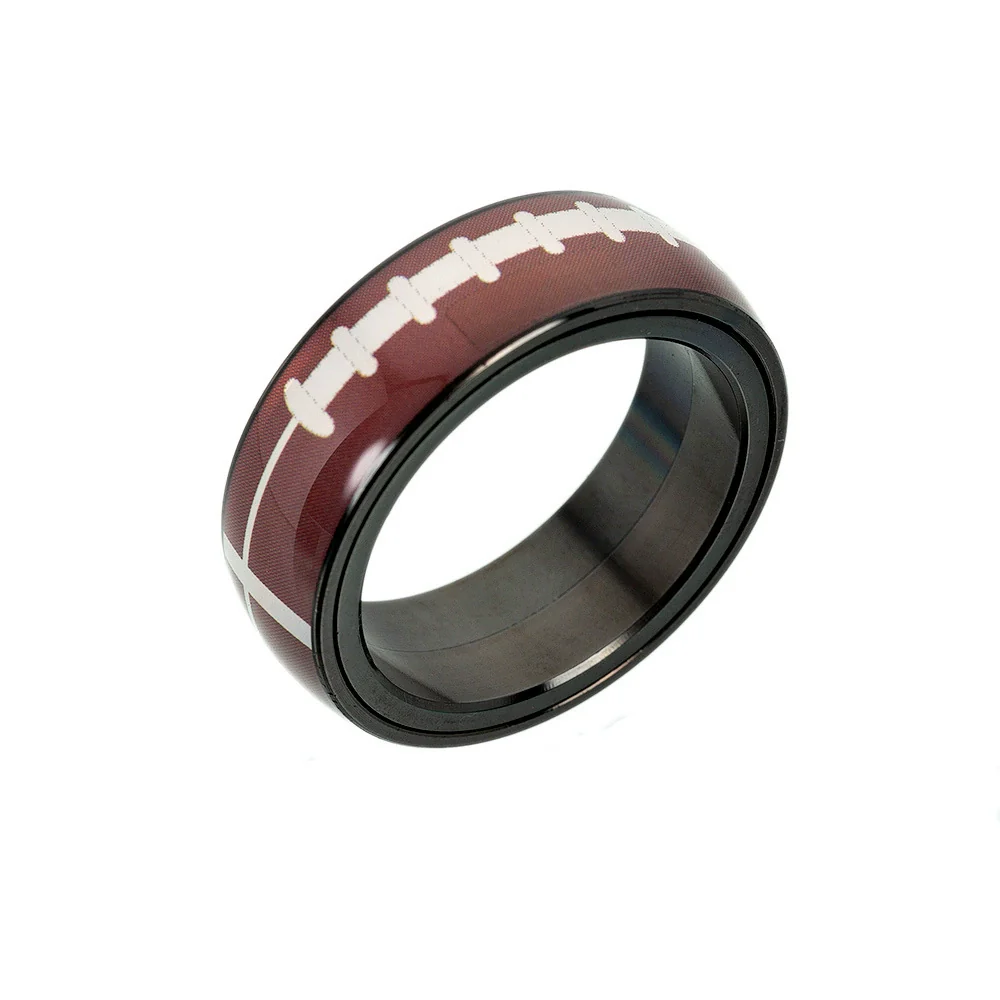 Sporting Goods Jewelry Titanium Steel Ring Geometric Epoxy Unisex - Image 8