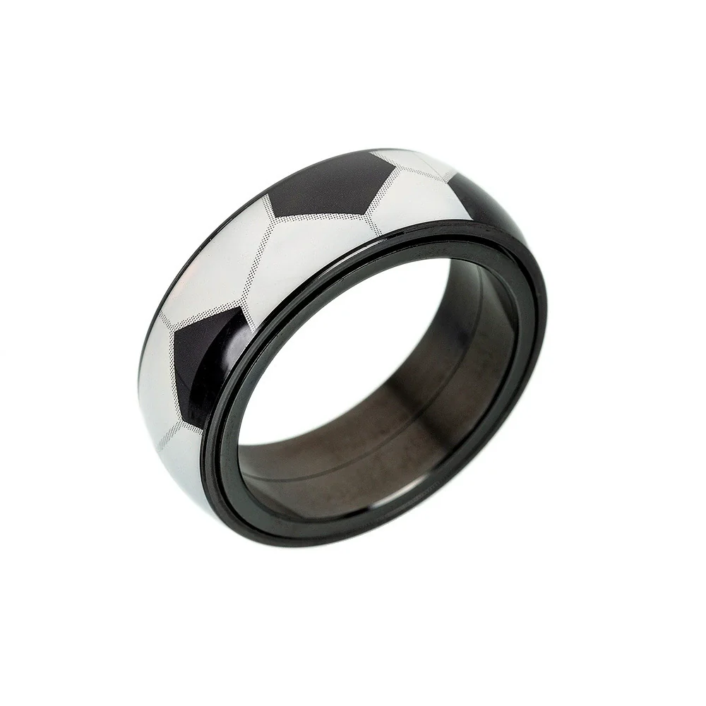 Sporting Goods Jewelry Titanium Steel Ring Geometric Epoxy Unisex - Image 9