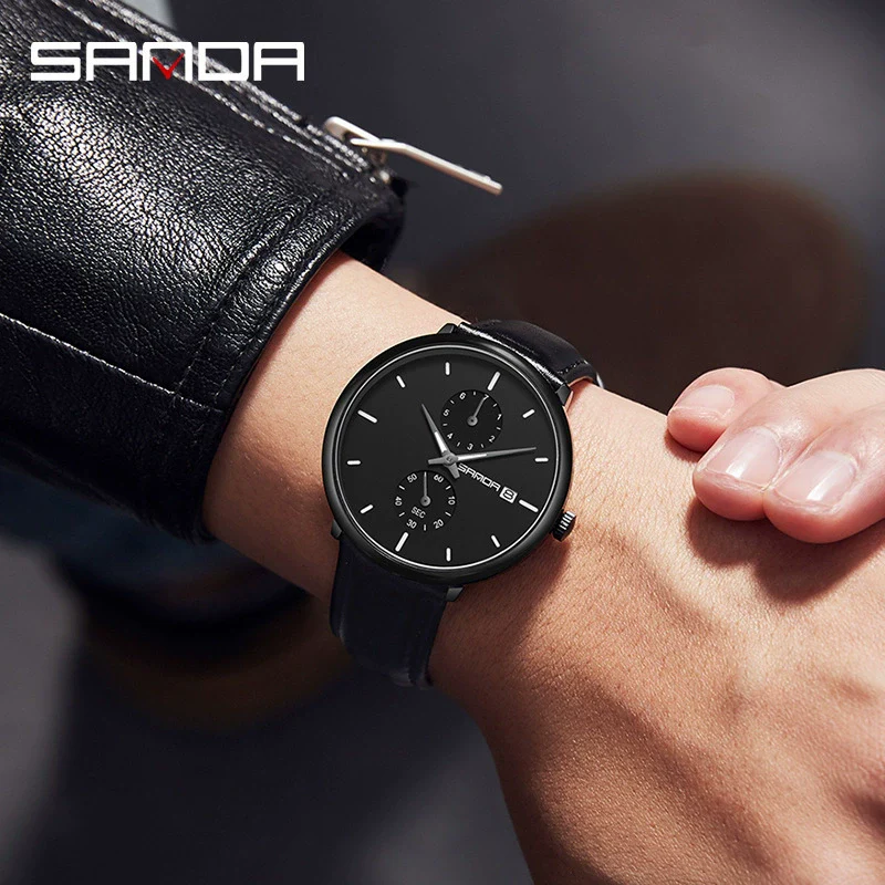 Sports Belt Quartz Watch For Men Zinc Alloy Case Mesh Band Stainless Steel Clasp Mineral Strengthened Glass Mirror Round Dial Waterproof Leisure Style - Image 3
