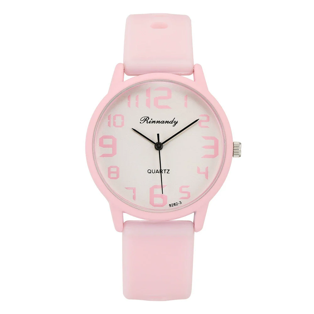 Sports Silicone Women's Watch Alloy Case Stainless Steel Buckle Round Dial Leisure Style - Image 8