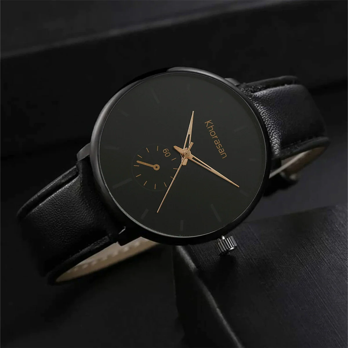 Sports Style Men's Quartz Watch With Alloy Case Imitation Leather Strap And Stainless Steel Buckle Round Dial - Image 3