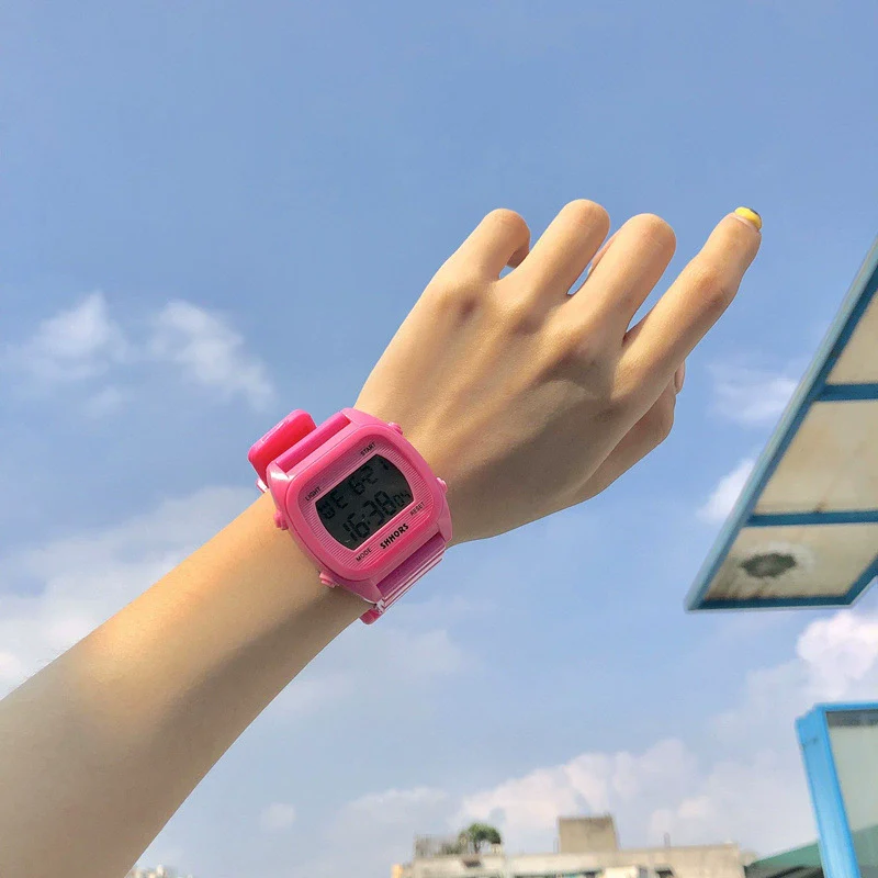 Sports Watch Plastic And Silicone Square Luminous Multifunctional Electronic - Image 12