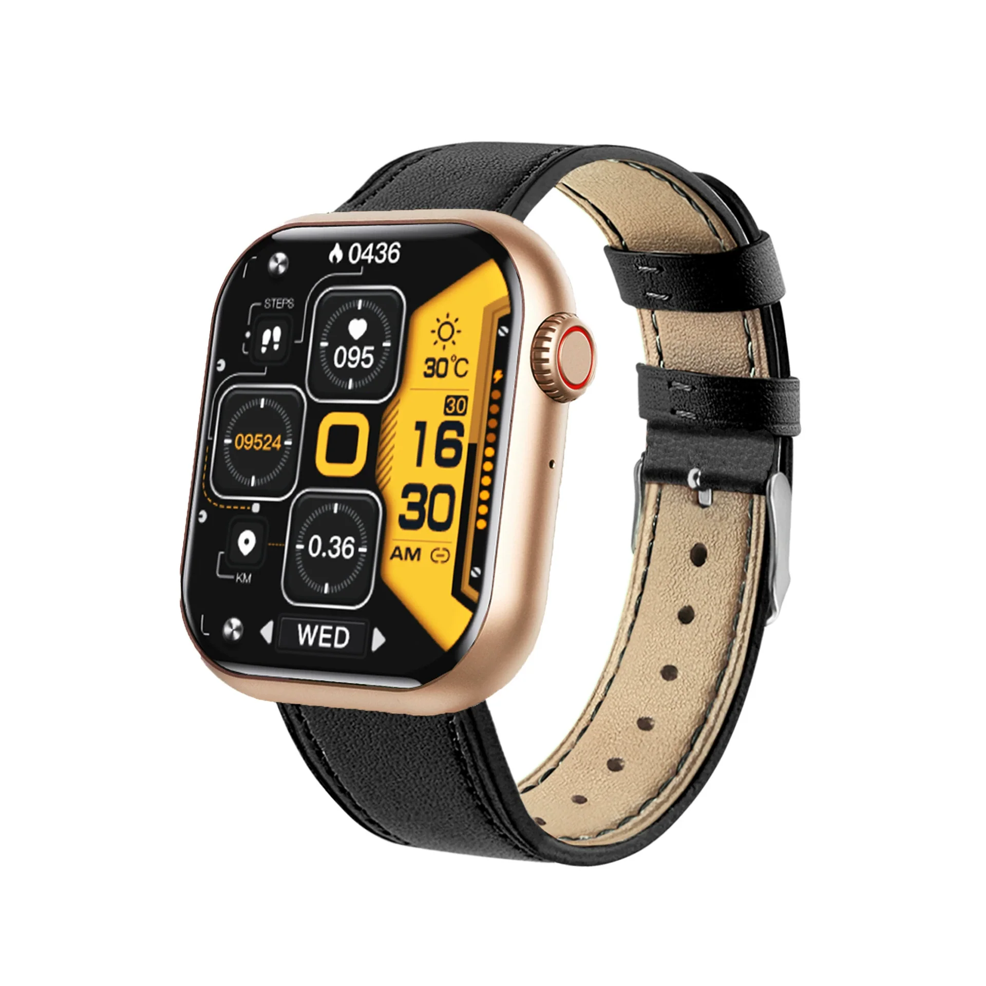 Sports Watch Square Dial Environmental Silicone Strap Blood Oxygen Test Touch Push Button Operation Magnetic Attraction Charging - Image 11