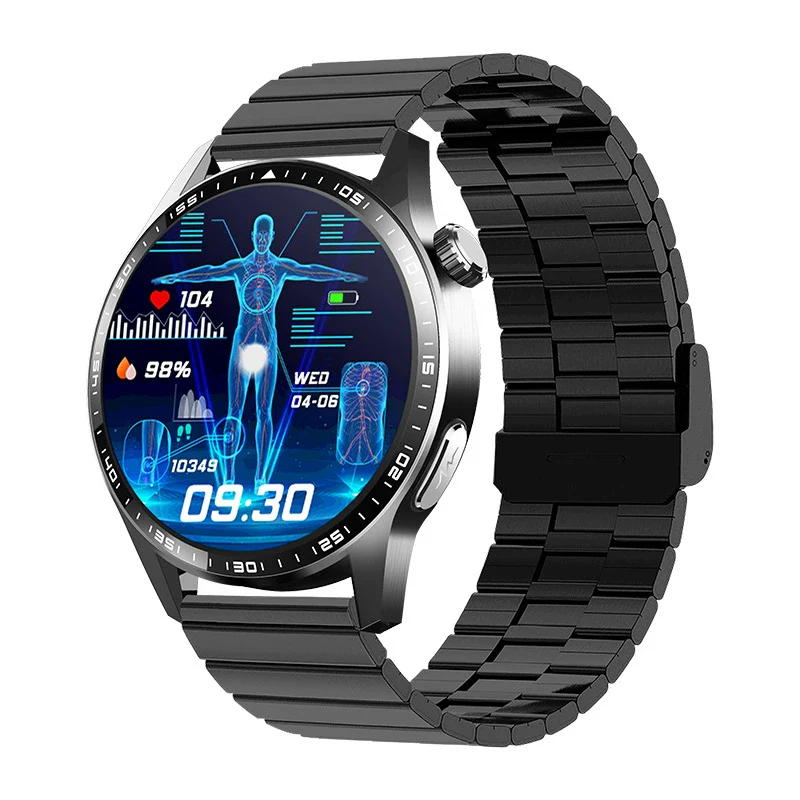 Sports Watch Titanium Alloy Environmentally Friendly Silicone Round For Men With Blood Oxygen Detection Bluetooth - Image 5