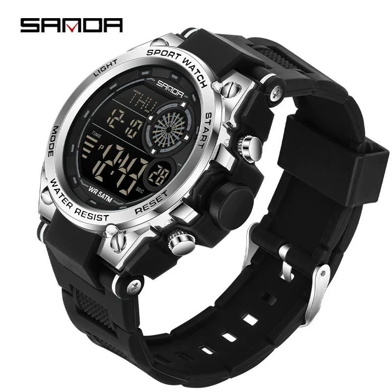 Sports Watch Tpu Strap Abs Case Round Dial Chic Style For Student - Image 7