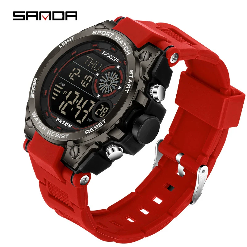 Sports Watch Tpu Strap Abs Case Round Dial Chic Style For Student - Image 8