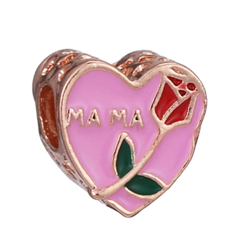 Spring Style Colorful Butterfly Plant Flower Crystal Beaded Pendant Metal Electroplated Totem Design Diy Bracelet Jewelry Accessories - Image 14