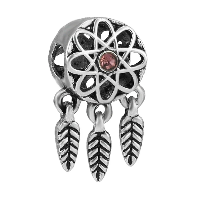 Spring Style Colorful Butterfly Plant Flower Crystal Beaded Pendant Metal Electroplated Totem Design Diy Bracelet Jewelry Accessories - Image 2