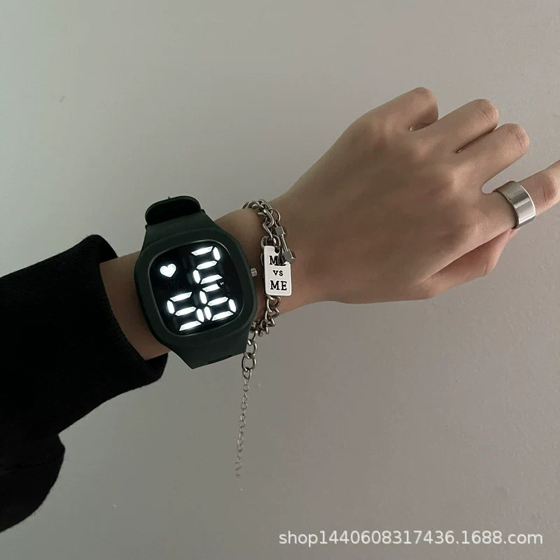 Square Luminous Multifunction Electronic Plastic Watch For Young Men And Women Casual Fashion Style - Image 8