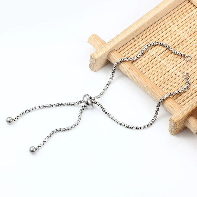Square Pearl Pushpull Stainless Steel Vacuum Gold Electroplated Bracelet - Image 3
