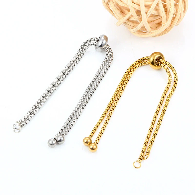 Square Pearl Pushpull Stainless Steel Vacuum Gold Electroplated Bracelet - Image 4